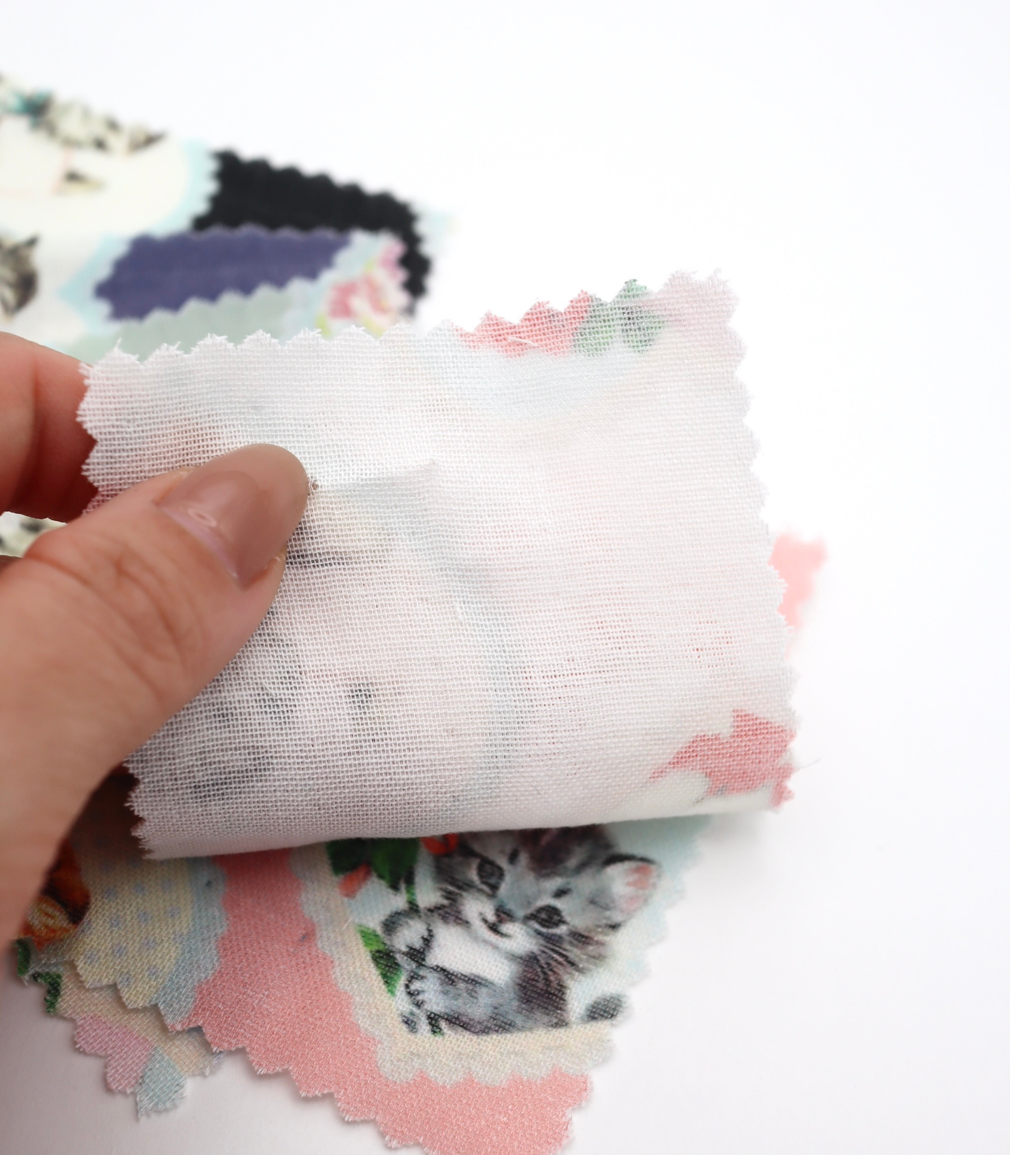 【25SS-410】ねこちゃん×ハートプリントダブルガーゼ　/0.5ｙあたり=～890円