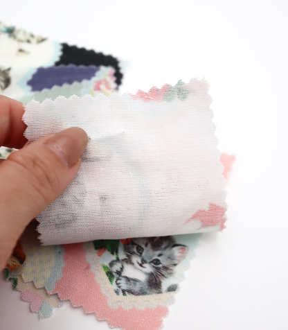 【25SS-410】ねこちゃん×ハートプリントダブルガーゼ　/0.5ｙあたり=～890円