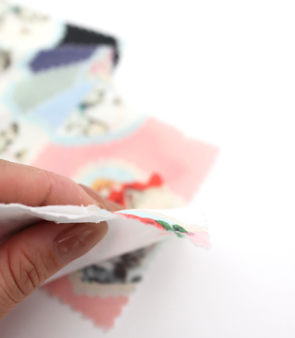 【25SS-410】ねこちゃん×ハートプリントダブルガーゼ　/0.5ｙあたり=～890円