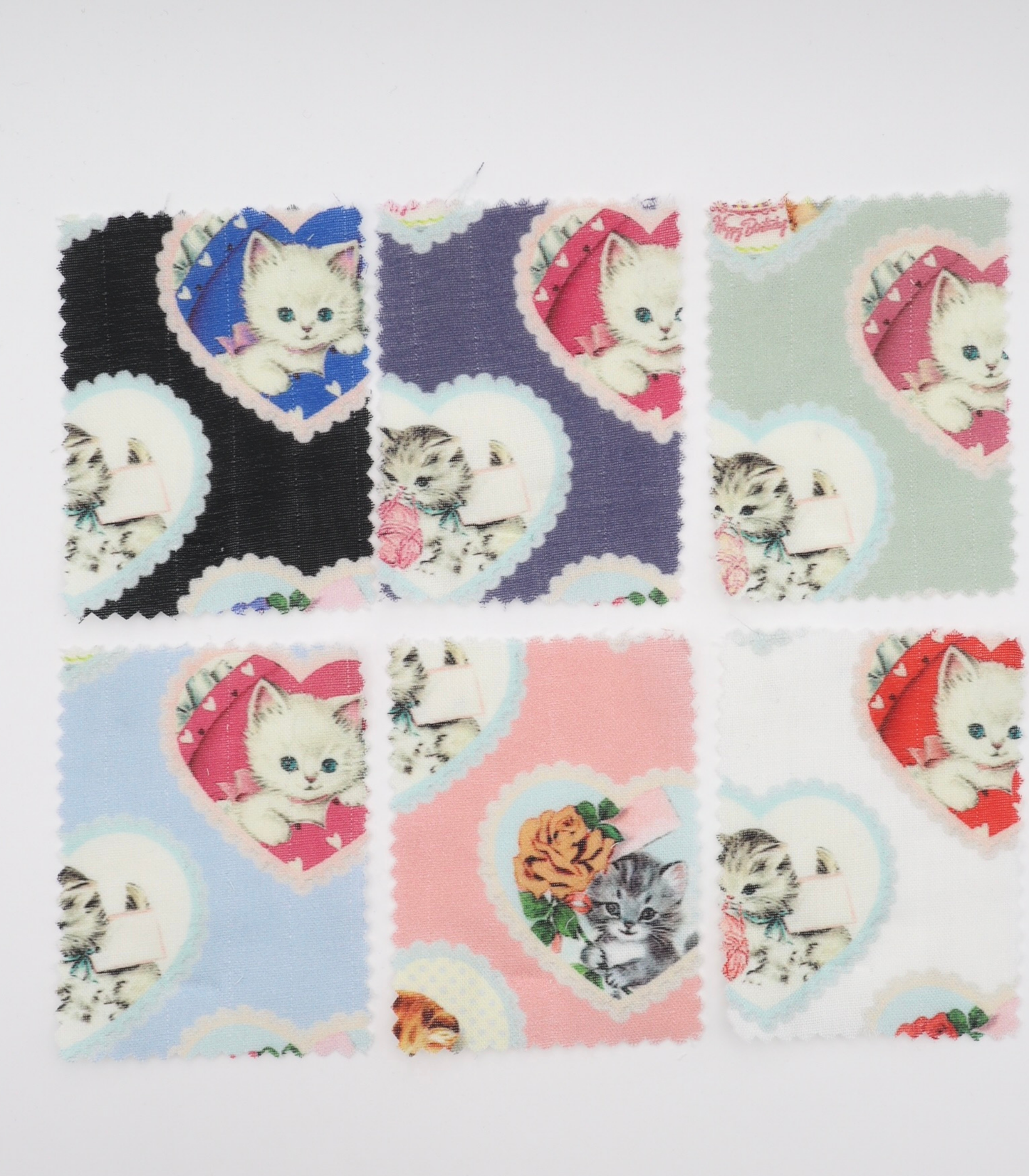 【25SS-410】ねこちゃん×ハートプリントダブルガーゼ　/0.5ｙあたり=～890円