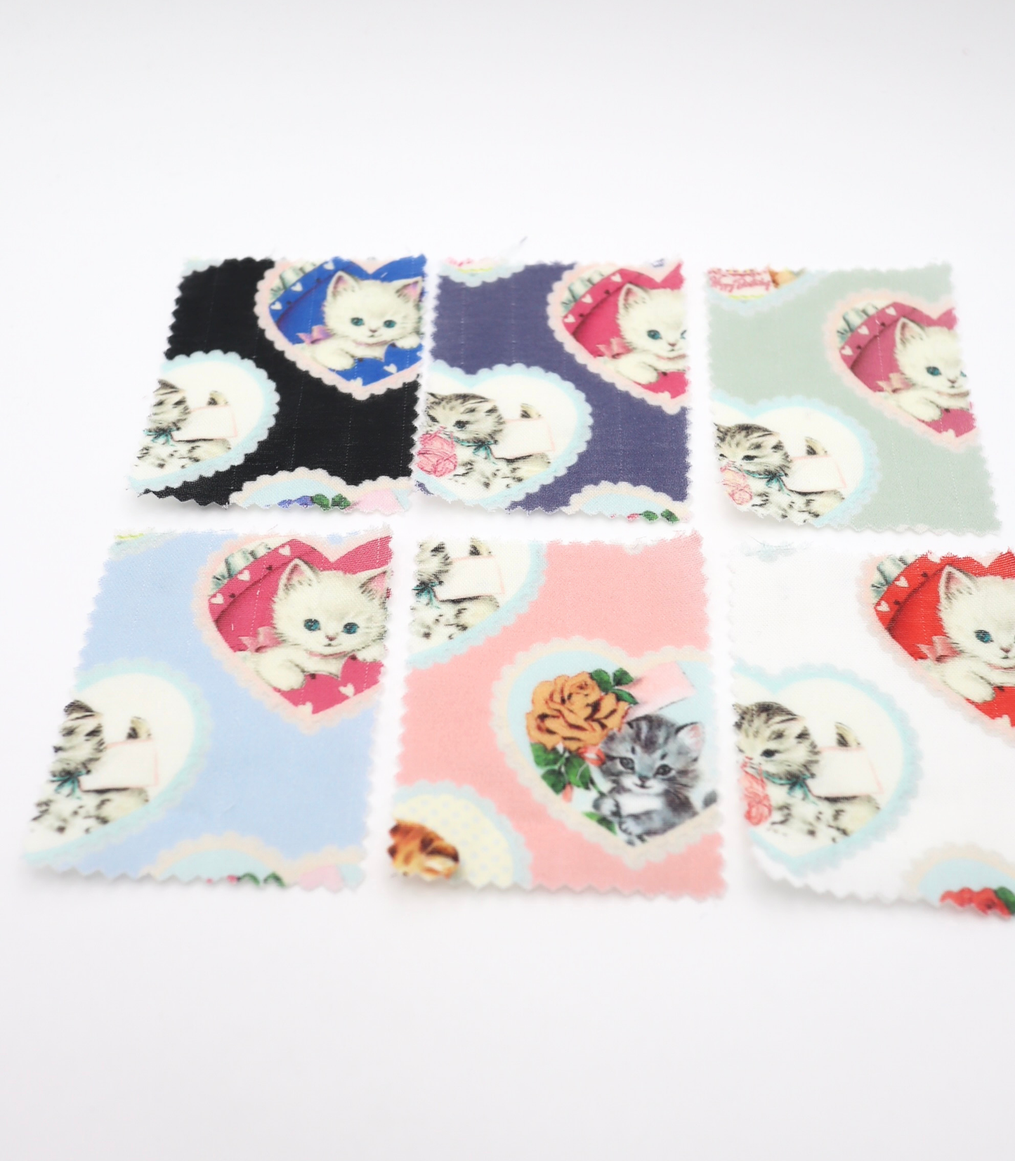 【25SS-410】ねこちゃん×ハートプリントダブルガーゼ　/0.5ｙあたり=～890円