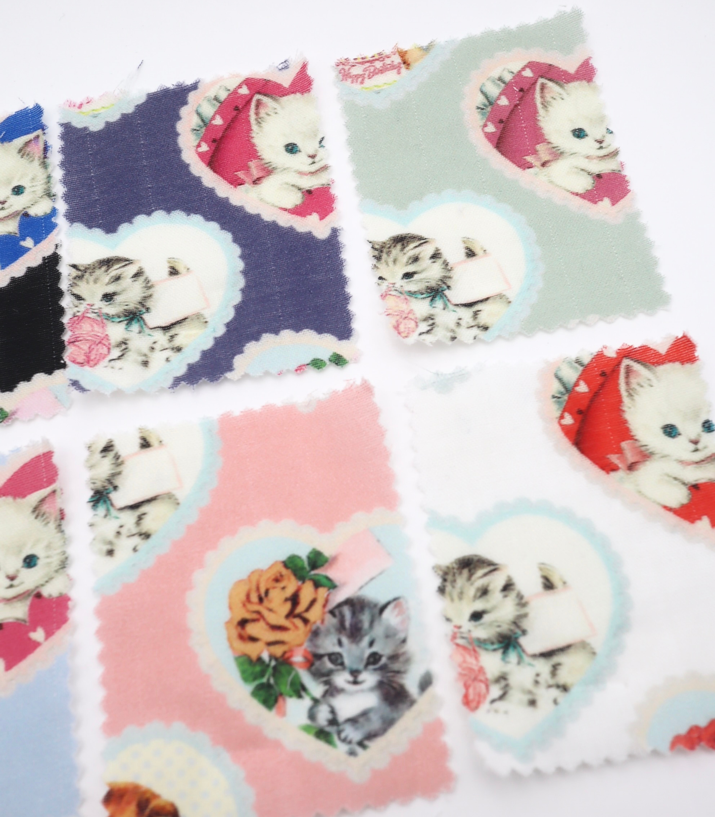 【25SS-410】ねこちゃん×ハートプリントダブルガーゼ　/0.5ｙあたり=～890円