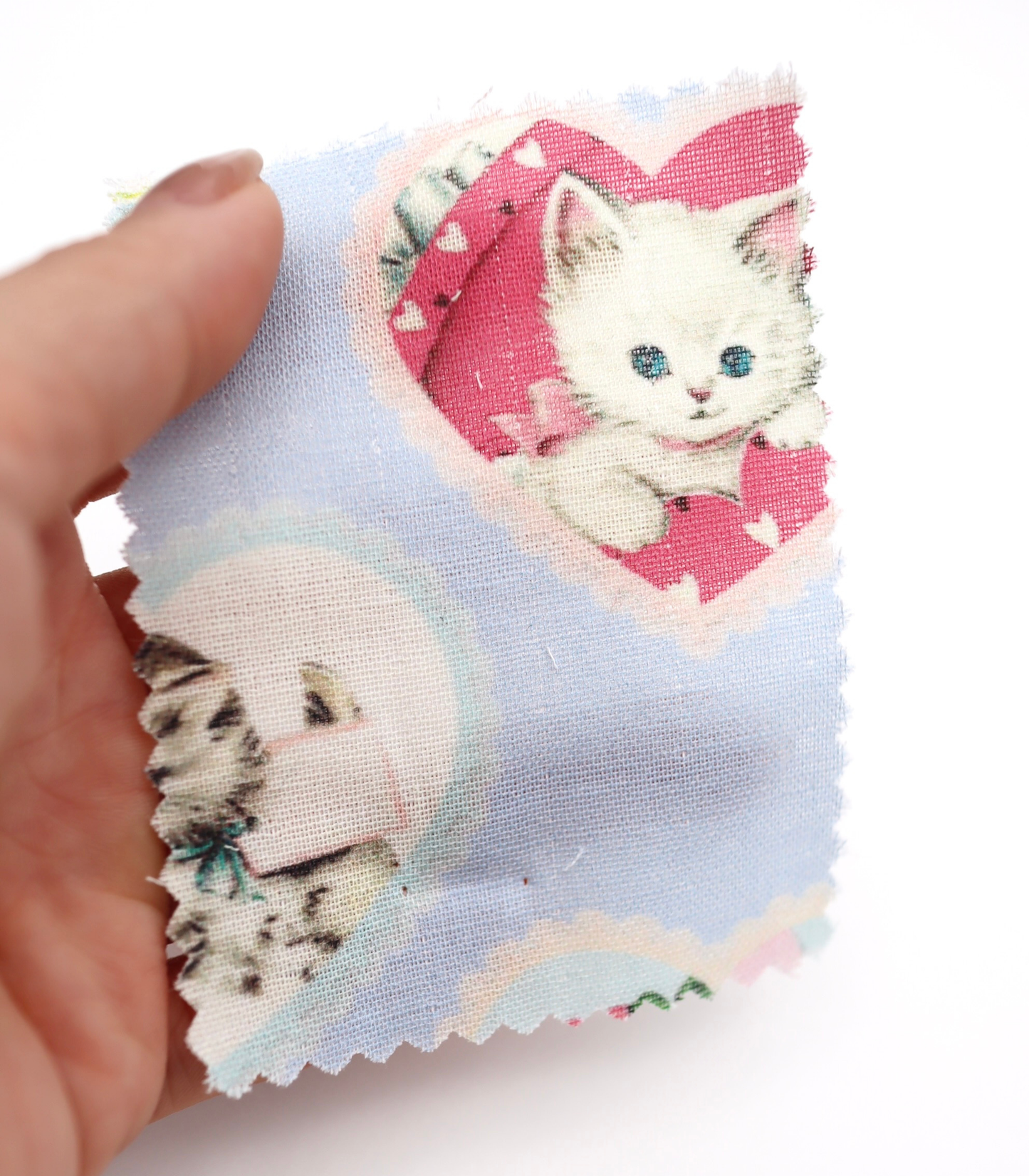 【25SS-410】ねこちゃん×ハートプリントダブルガーゼ　/0.5ｙあたり=～890円