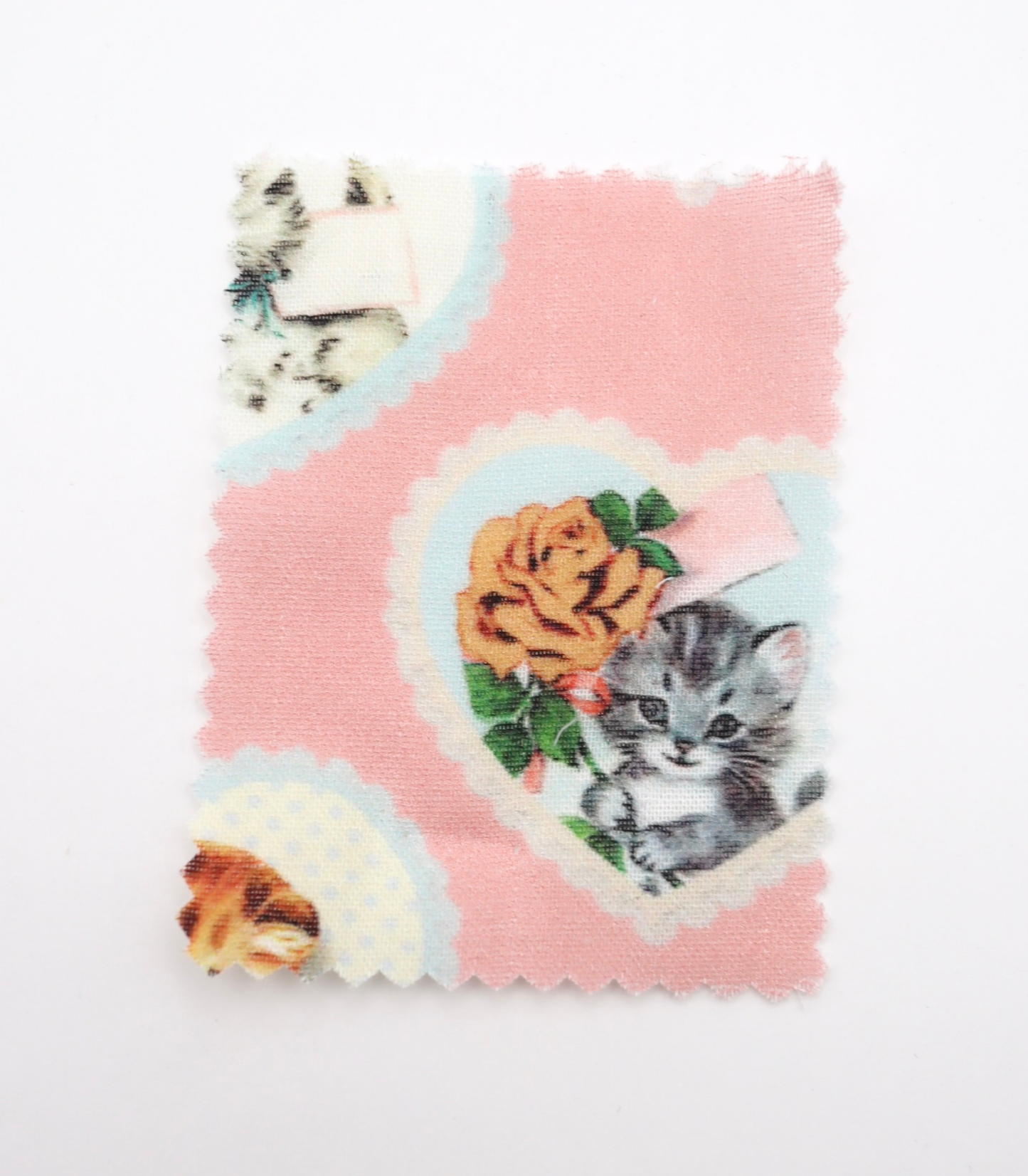 【25SS-410】ねこちゃん×ハートプリントダブルガーゼ　/0.5ｙあたり=～890円