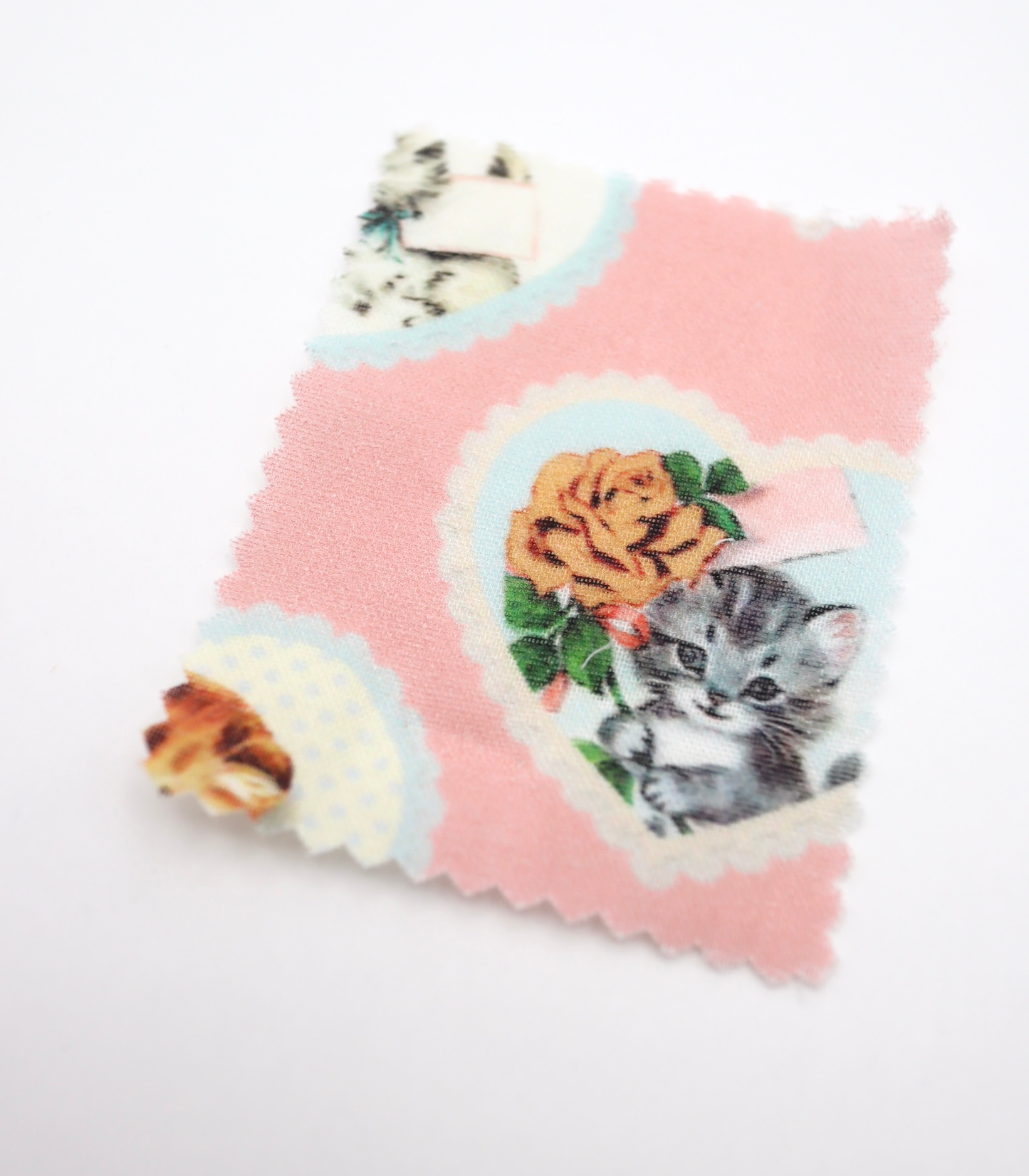 【25SS-410】ねこちゃん×ハートプリントダブルガーゼ　/0.5ｙあたり=～890円