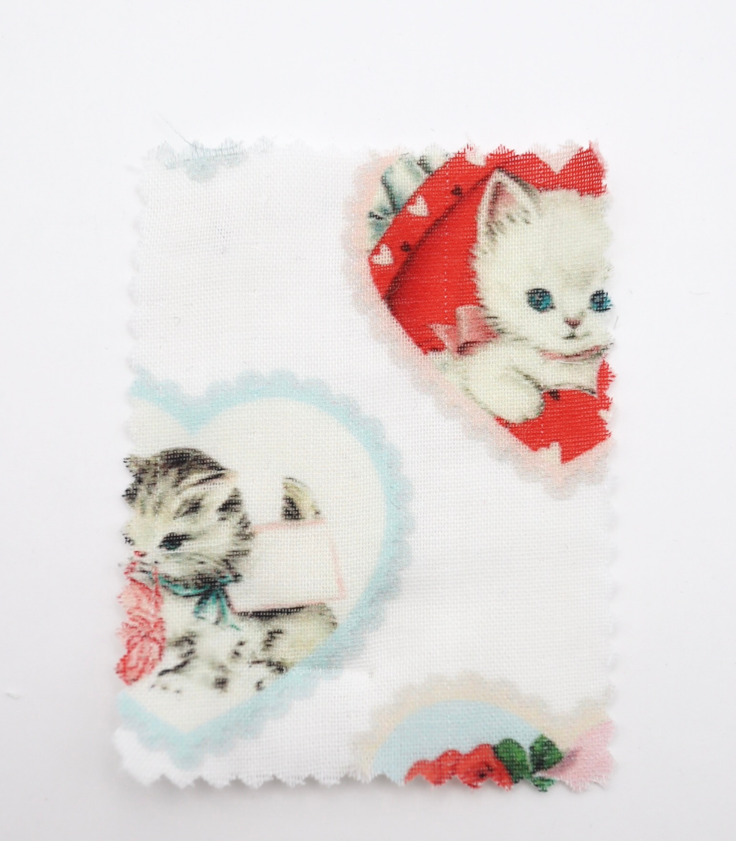 【25SS-410】ねこちゃん×ハートプリントダブルガーゼ　/0.5ｙあたり=～890円