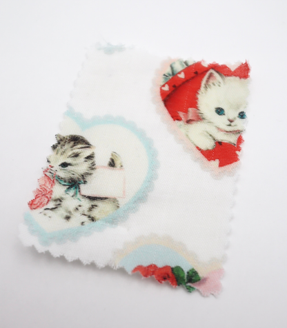 【25SS-410】ねこちゃん×ハートプリントダブルガーゼ　/0.5ｙあたり=～890円