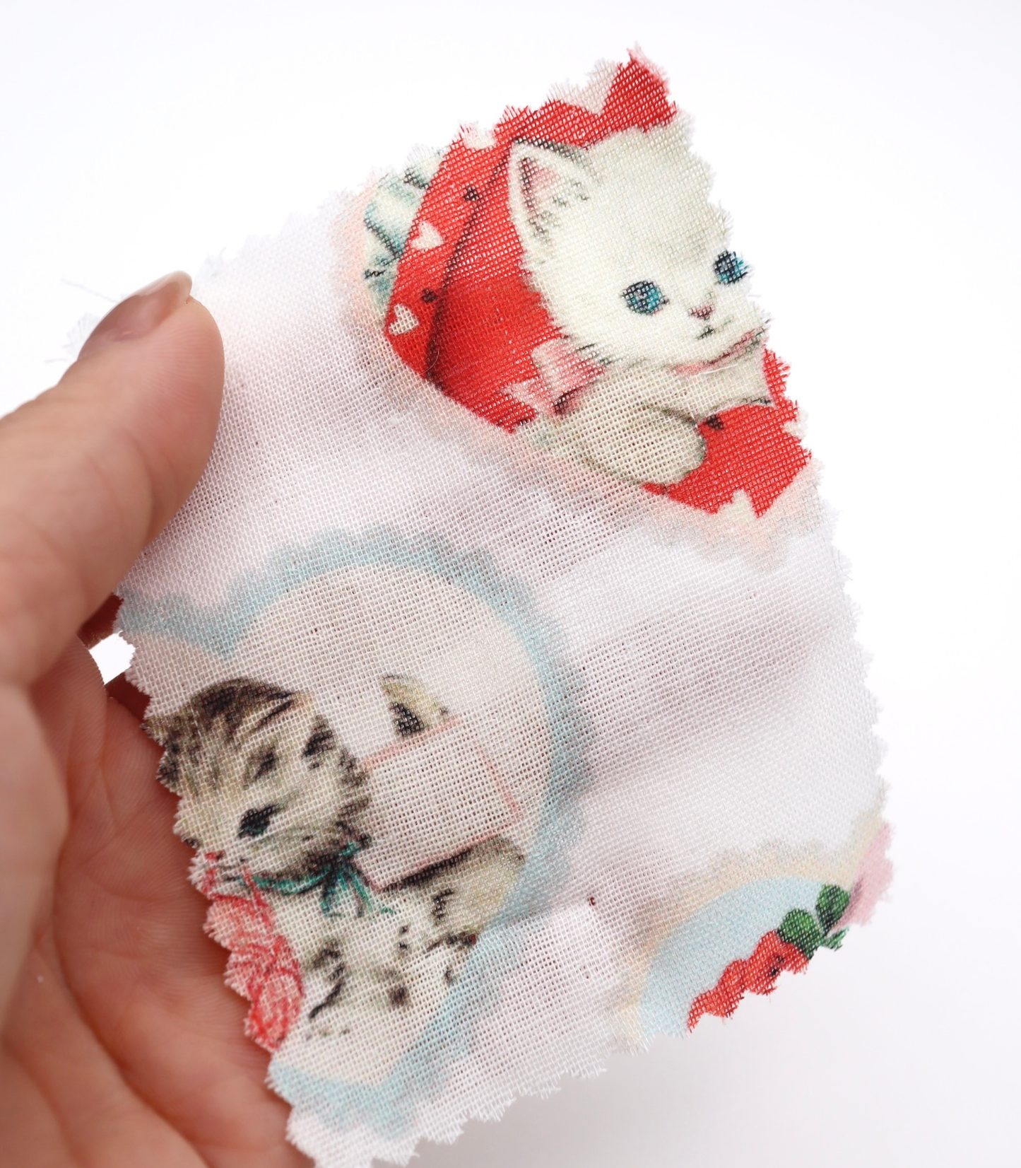 【25SS-410】ねこちゃん×ハートプリントダブルガーゼ　/0.5ｙあたり=～890円