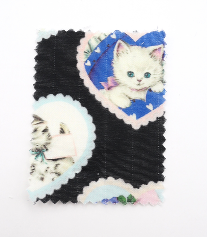 【25SS-410】ねこちゃん×ハートプリントダブルガーゼ　/0.5ｙあたり=～890円
