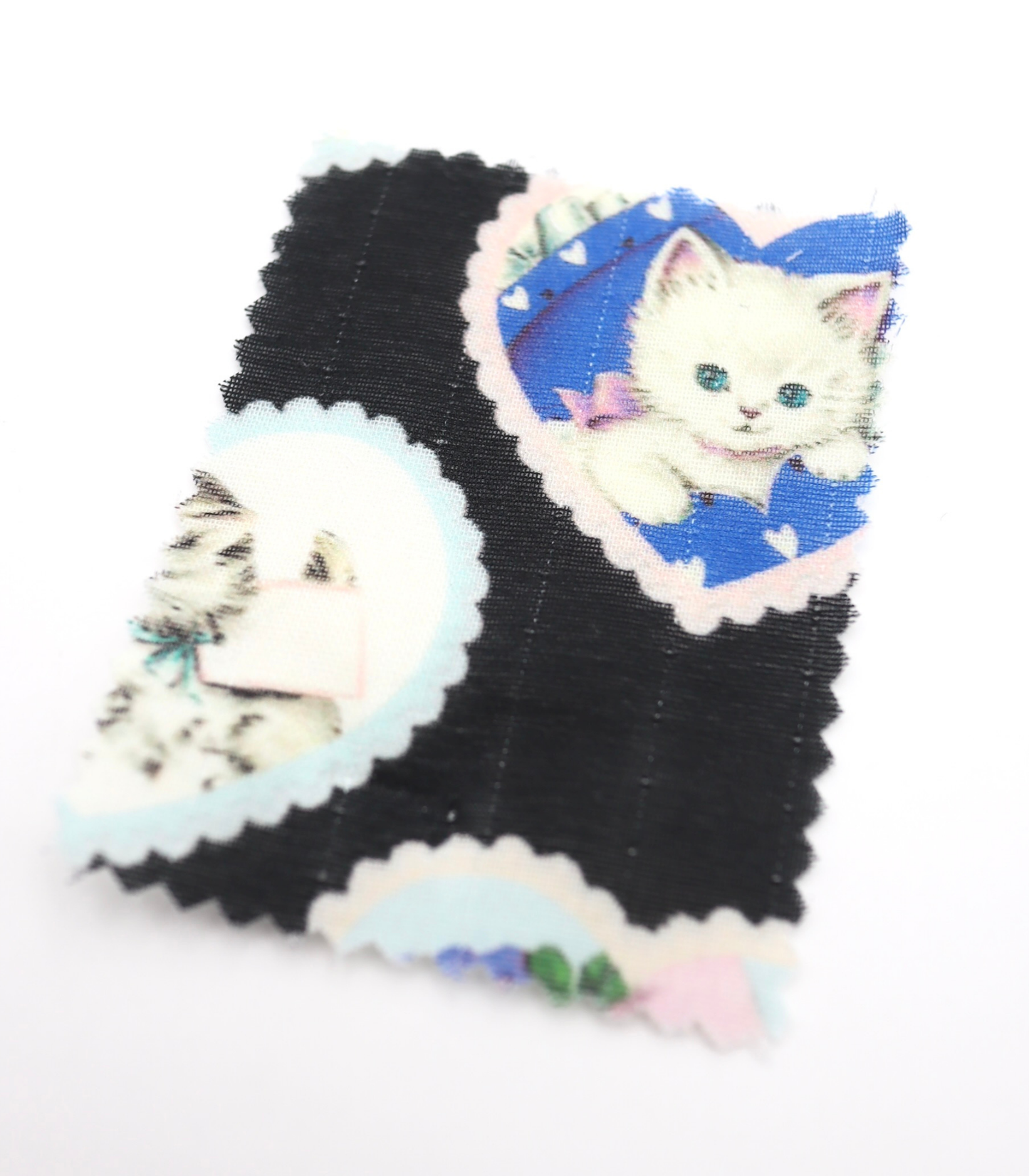 【25SS-410】ねこちゃん×ハートプリントダブルガーゼ　/0.5ｙあたり=～890円