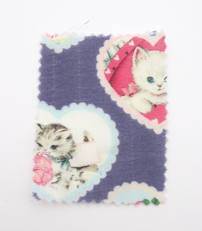 【25SS-410】ねこちゃん×ハートプリントダブルガーゼ　/0.5ｙあたり=～890円