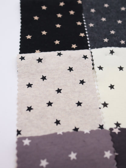 星ドット・ストレッチコットンフライス｜147cm広幅・綿95% PU5%｜高復元・高通気・多色展開｜レギンス・ドッグウェア・ベビー向け｜26SS-152【生地仕入れ代行卸】