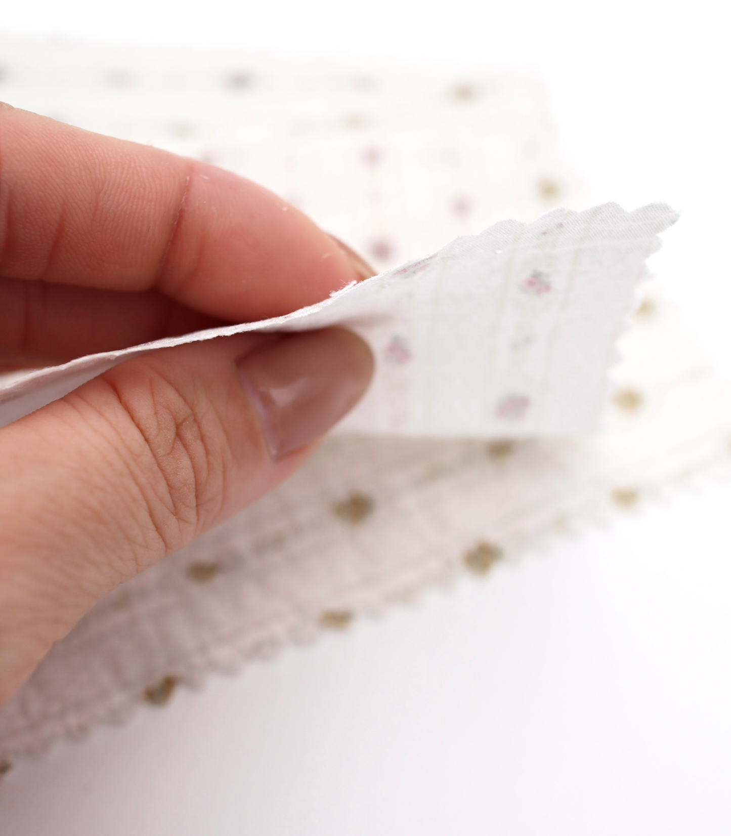 【25SS-421】小花柄×ストライププリントタフタワッシャー　/0.5ｙあたり=～850円