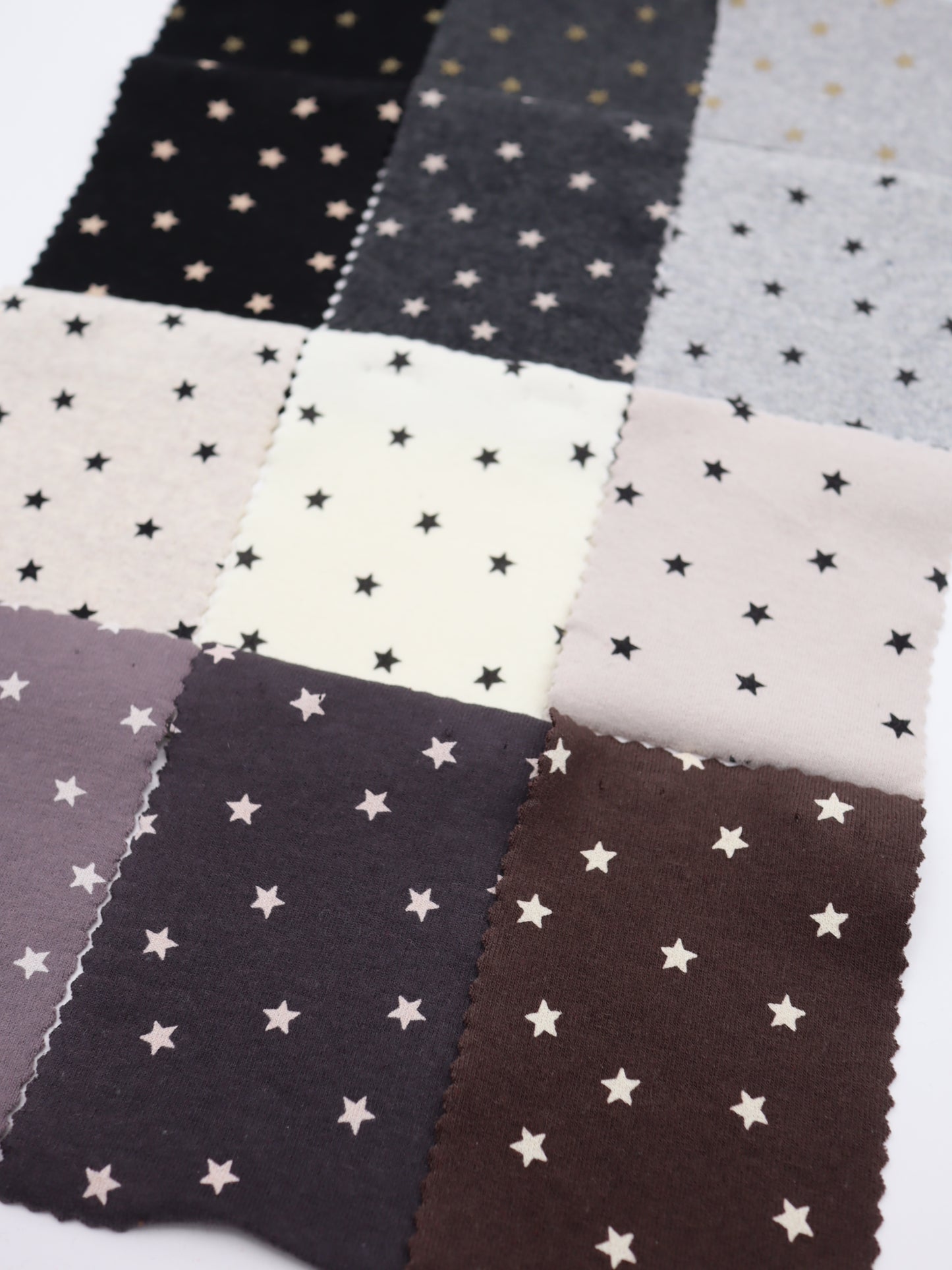 星ドット・ストレッチコットンフライス｜147cm広幅・綿95% PU5%｜高復元・高通気・多色展開｜レギンス・ドッグウェア・ベビー向け｜26SS-152【生地仕入れ代行卸】