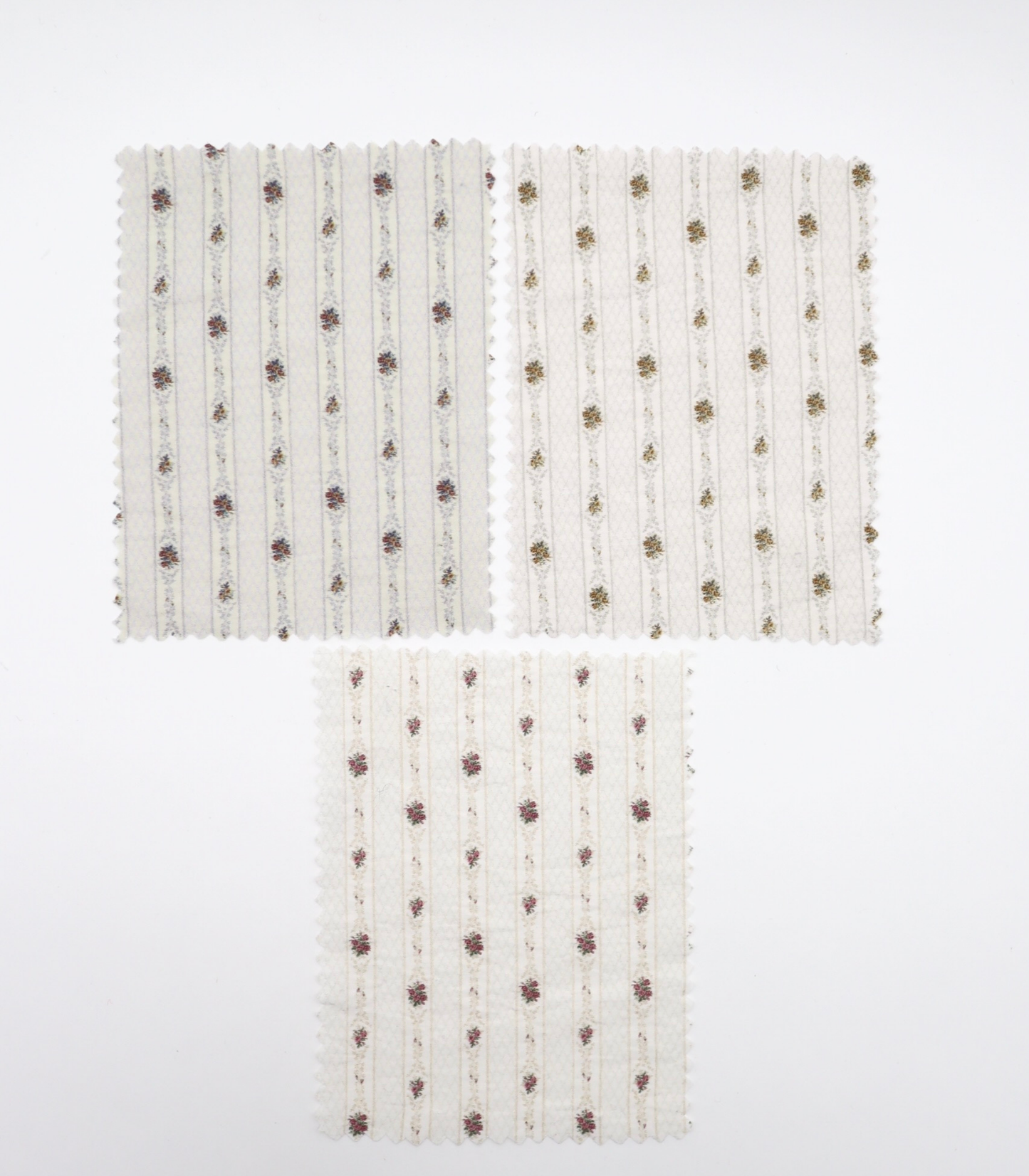 【25SS-421】小花柄×ストライププリントタフタワッシャー　/0.5ｙあたり=～850円