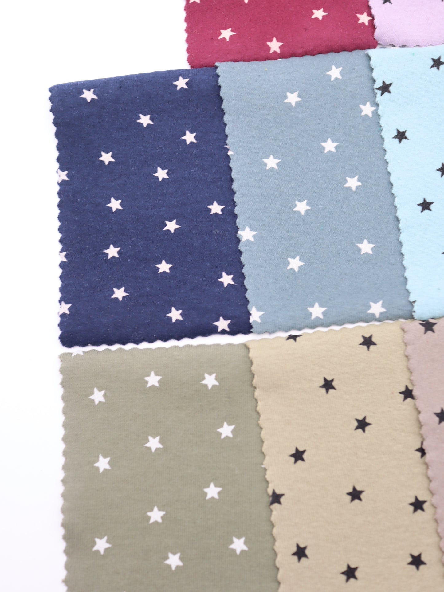 星ドット・ストレッチコットンフライス｜147cm広幅・綿95% PU5%｜高復元・高通気・多色展開｜レギンス・ドッグウェア・ベビー向け｜26SS-152【生地仕入れ代行卸】