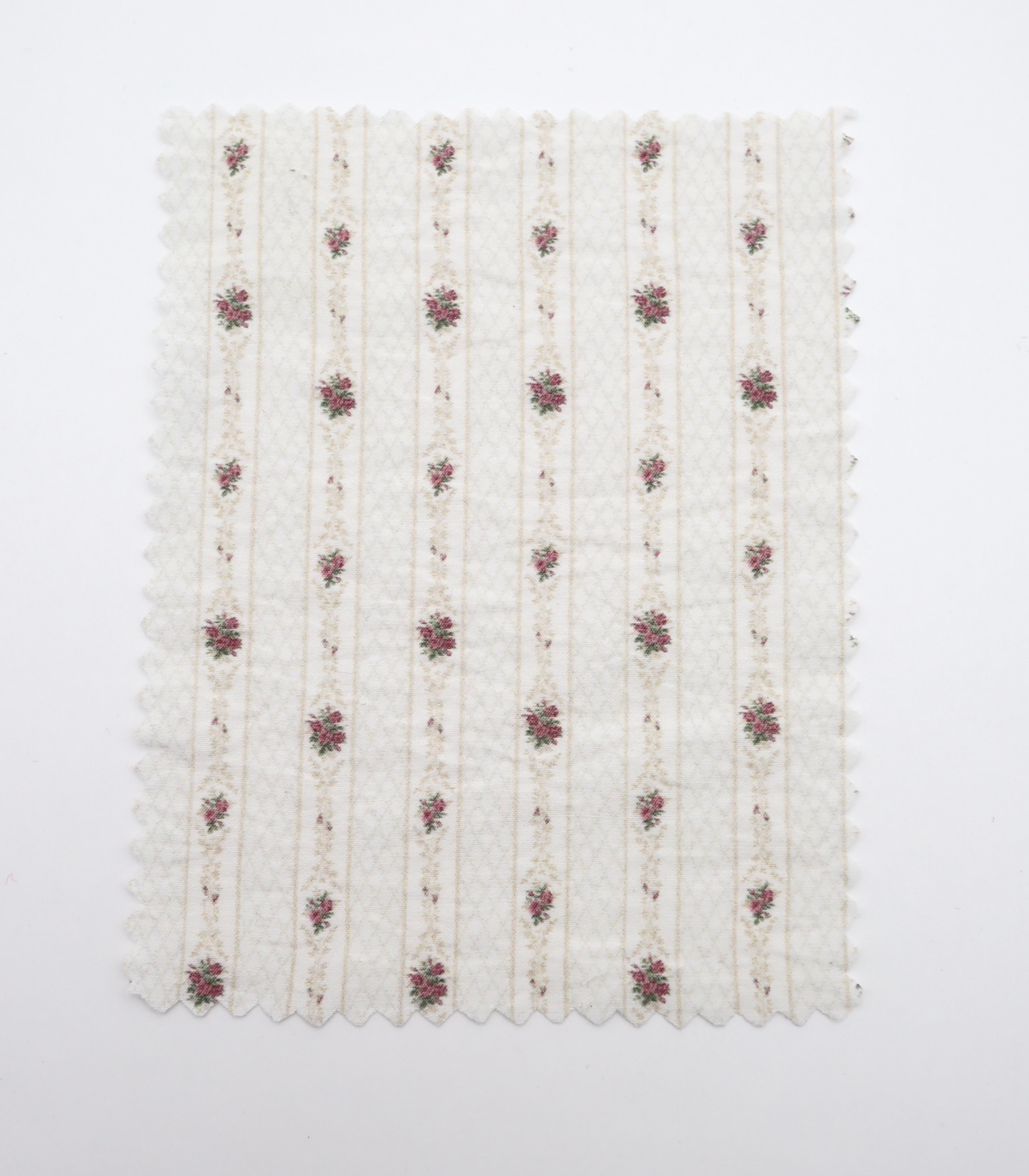 【25SS-421】小花柄×ストライププリントタフタワッシャー　/0.5ｙあたり=～850円