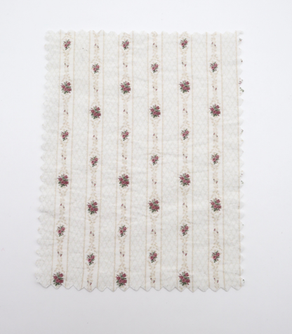 【25SS-421】小花柄×ストライププリントタフタワッシャー　/0.5ｙあたり=～850円