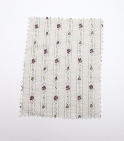 【25SS-421】小花柄×ストライププリントタフタワッシャー　/0.5ｙあたり=～850円