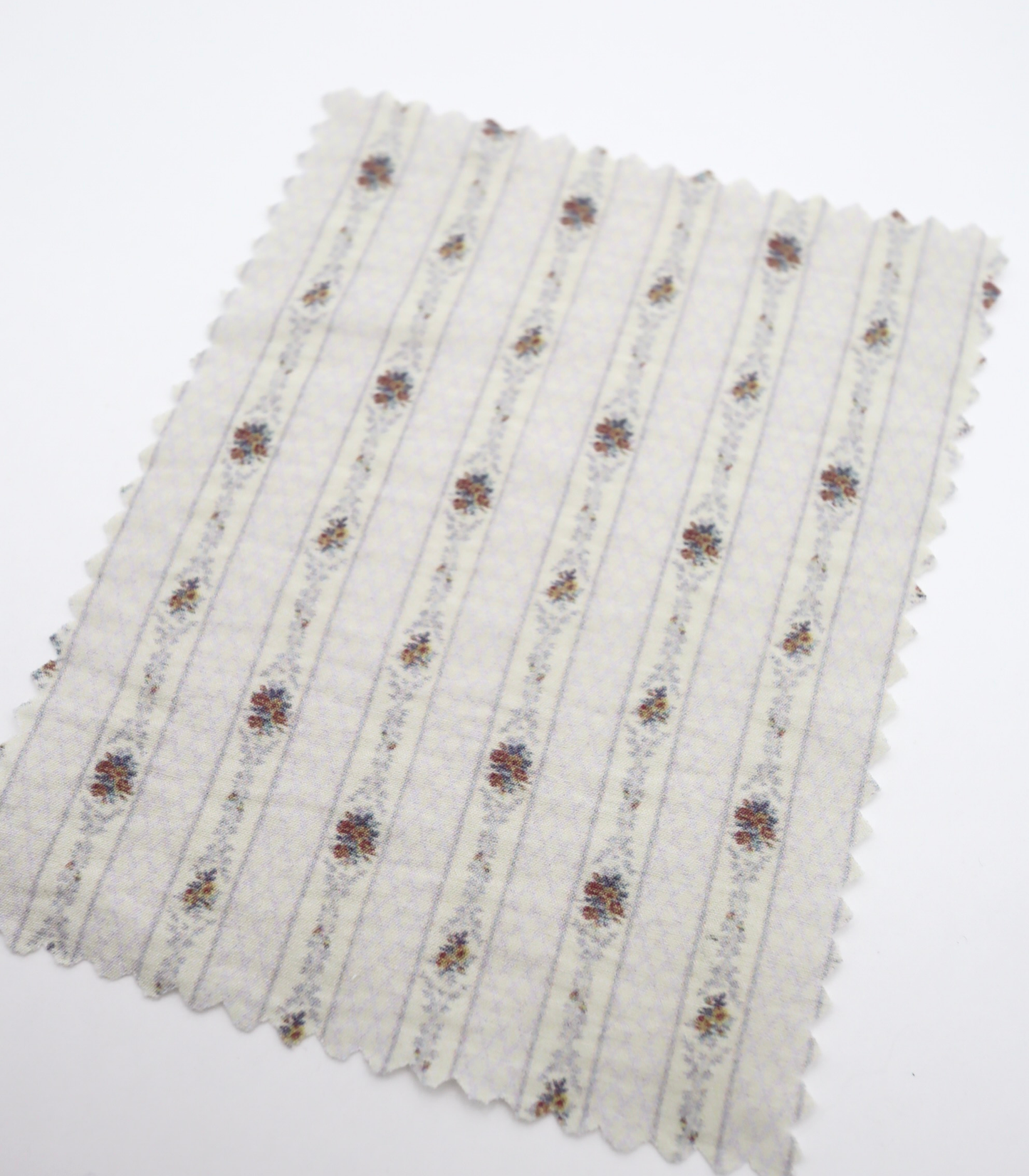 【25SS-421】小花柄×ストライププリントタフタワッシャー　/0.5ｙあたり=～850円