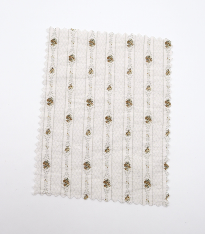 【25SS-421】小花柄×ストライププリントタフタワッシャー　/0.5ｙあたり=～850円