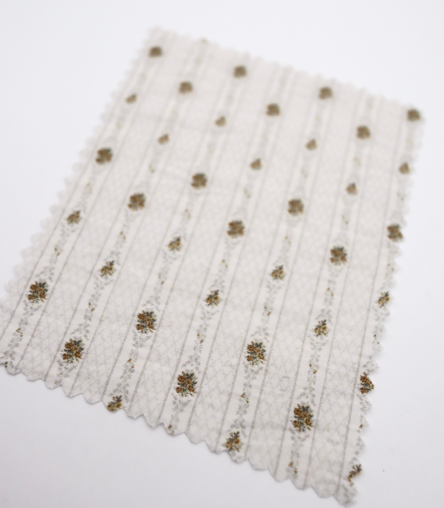 【25SS-421】小花柄×ストライププリントタフタワッシャー　/0.5ｙあたり=～850円