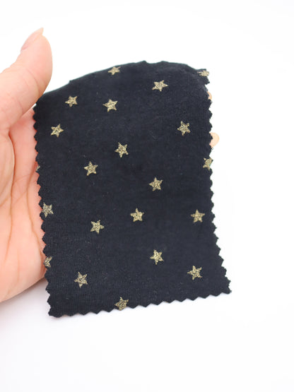 星ドット・ストレッチコットンフライス｜147cm広幅・綿95% PU5%｜高復元・高通気・多色展開｜レギンス・ドッグウェア・ベビー向け｜26SS-152【生地仕入れ代行卸】