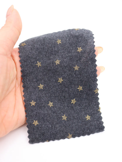 星ドット・ストレッチコットンフライス｜147cm広幅・綿95% PU5%｜高復元・高通気・多色展開｜レギンス・ドッグウェア・ベビー向け｜26SS-152【生地仕入れ代行卸】