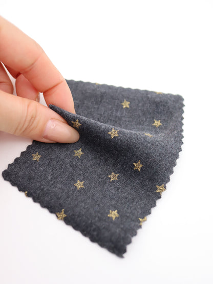 星ドット・ストレッチコットンフライス｜147cm広幅・綿95% PU5%｜高復元・高通気・多色展開｜レギンス・ドッグウェア・ベビー向け｜26SS-152【生地仕入れ代行卸】