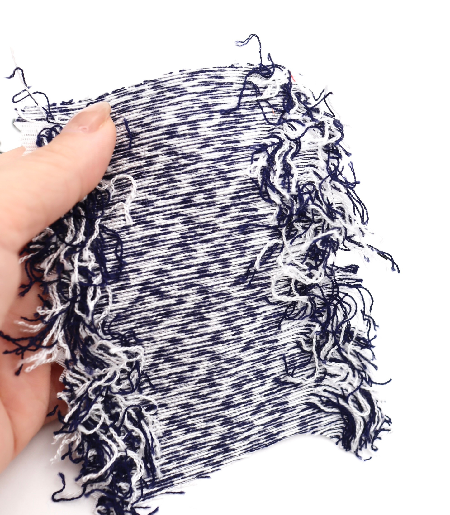 【25SS-062】フリンジジャガードツイード　/0.5ｙあたり=～1400円