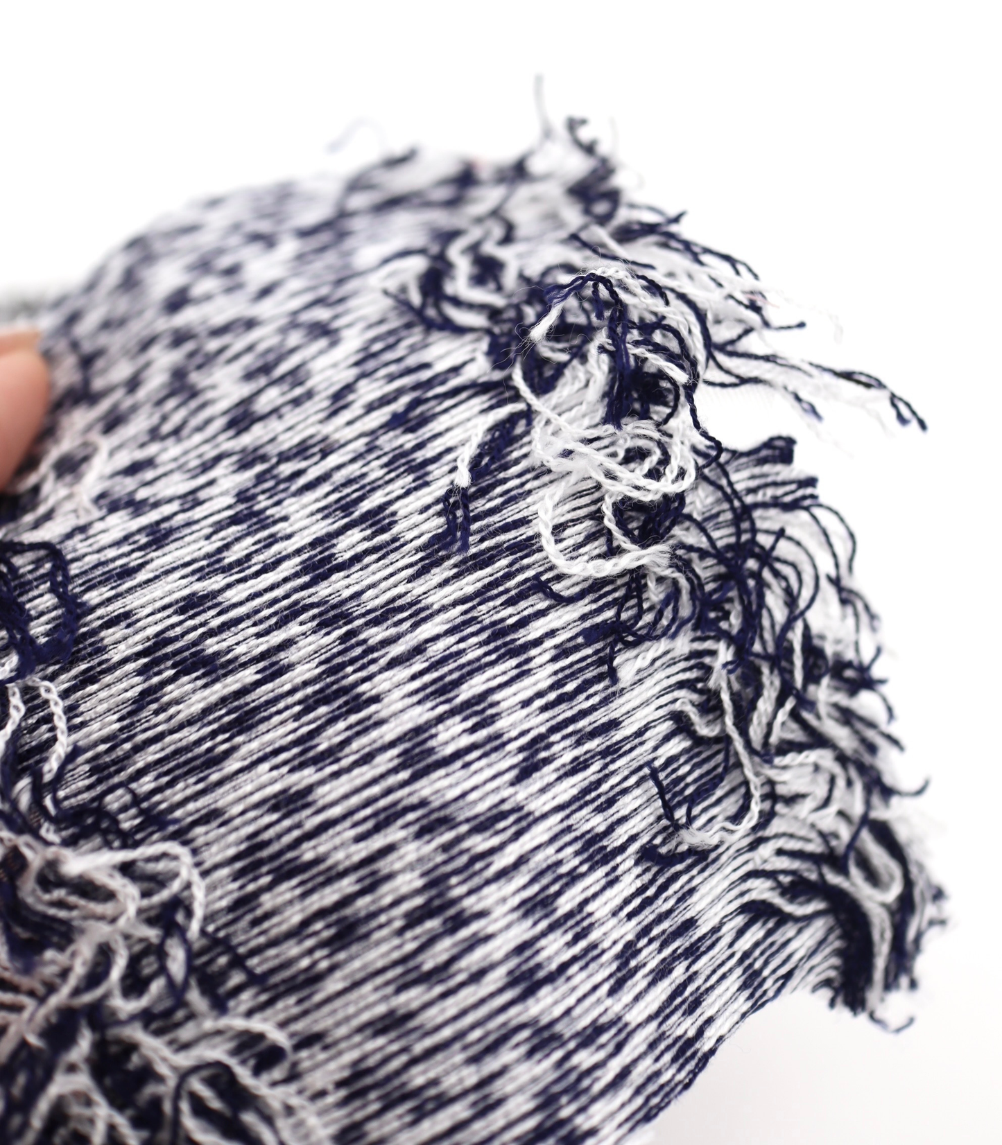 【25SS-062】フリンジジャガードツイード　/0.5ｙあたり=～1400円