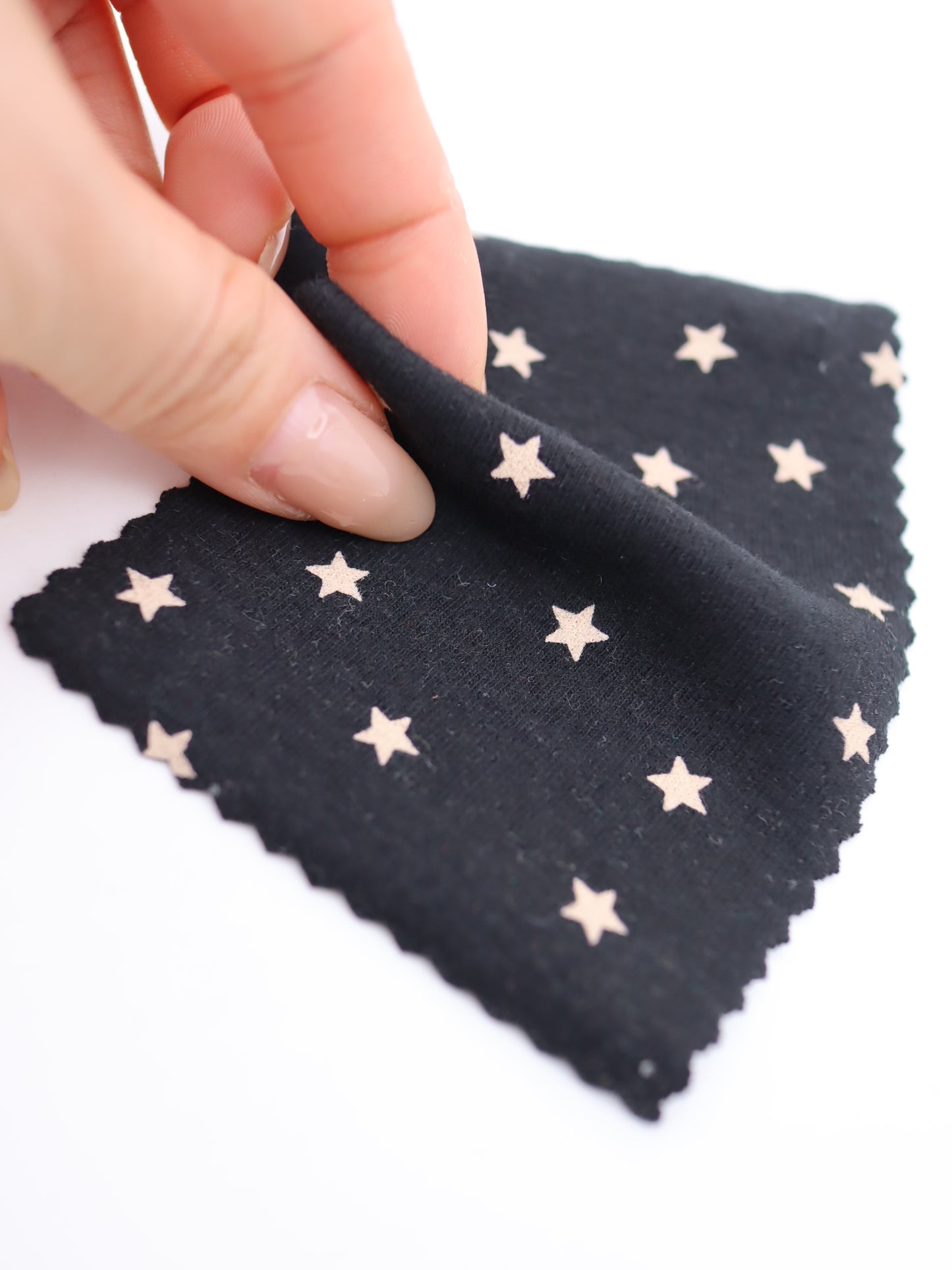 星ドット・ストレッチコットンフライス｜147cm広幅・綿95% PU5%｜高復元・高通気・多色展開｜レギンス・ドッグウェア・ベビー向け｜26SS-152【生地仕入れ代行卸】