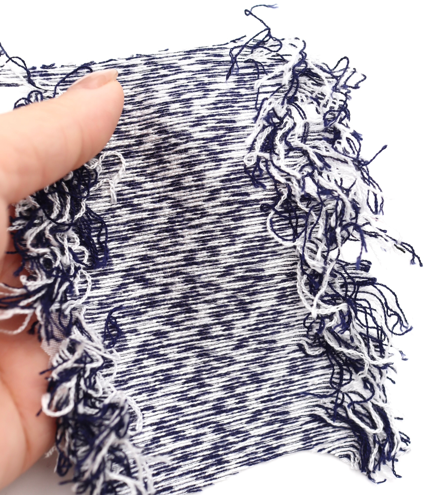 【25SS-062】フリンジジャガードツイード　/0.5ｙあたり=～1400円