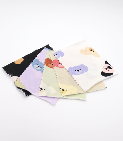 【25SS-401】わんたんズプリントミニ裏毛　/0.5ｙあたり=～1105円