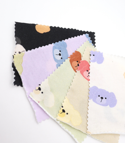 【25SS-401】わんたんズプリントミニ裏毛　/0.5ｙあたり=～1105円