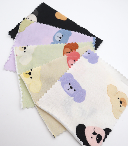 【25SS-401】わんたんズプリントミニ裏毛　/0.5ｙあたり=～1105円