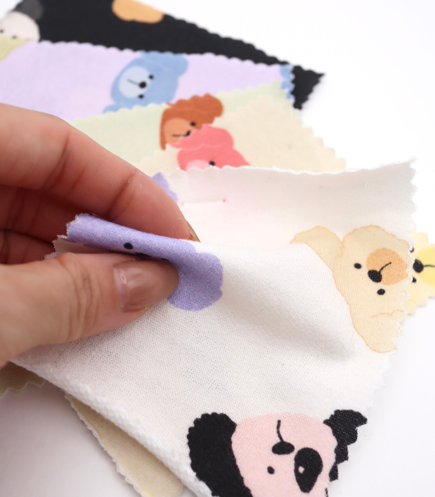 【25SS-401】わんたんズプリントミニ裏毛　/0.5ｙあたり=～1105円