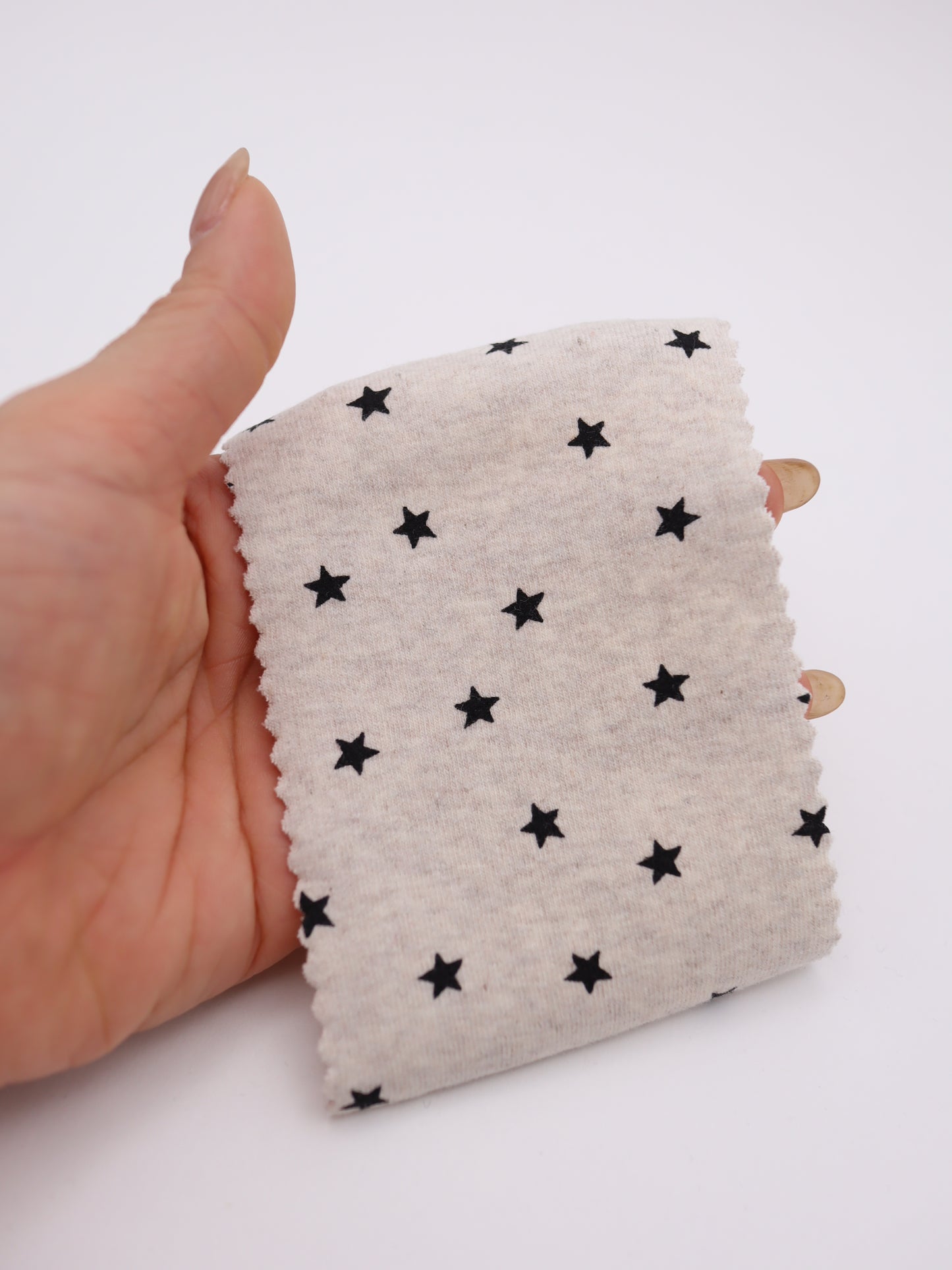 星ドット・ストレッチコットンフライス｜147cm広幅・綿95% PU5%｜高復元・高通気・多色展開｜レギンス・ドッグウェア・ベビー向け｜26SS-152【生地仕入れ代行卸】