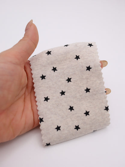 星ドット・ストレッチコットンフライス｜147cm広幅・綿95% PU5%｜高復元・高通気・多色展開｜レギンス・ドッグウェア・ベビー向け｜26SS-152【生地仕入れ代行卸】