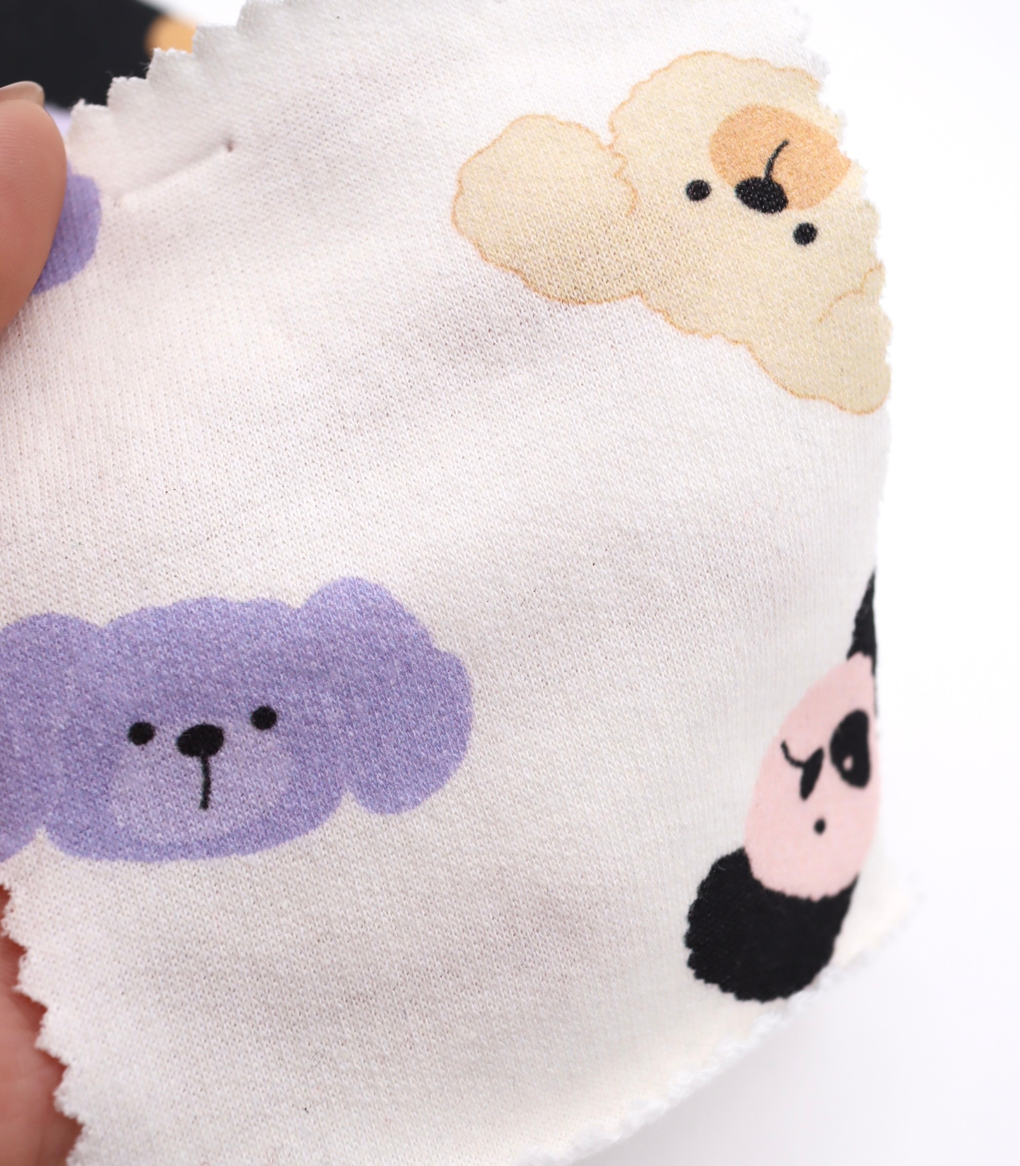 【25SS-401】わんたんズプリントミニ裏毛　/0.5ｙあたり=～1105円