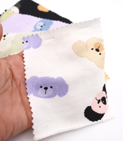 【25SS-401】わんたんズプリントミニ裏毛　/0.5ｙあたり=～1105円