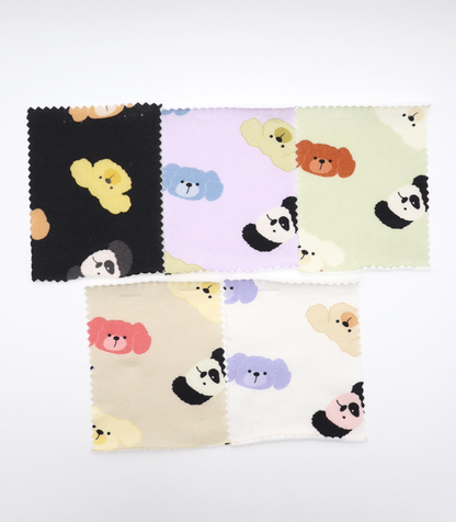 【25SS-401】わんたんズプリントミニ裏毛　/0.5ｙあたり=～1105円