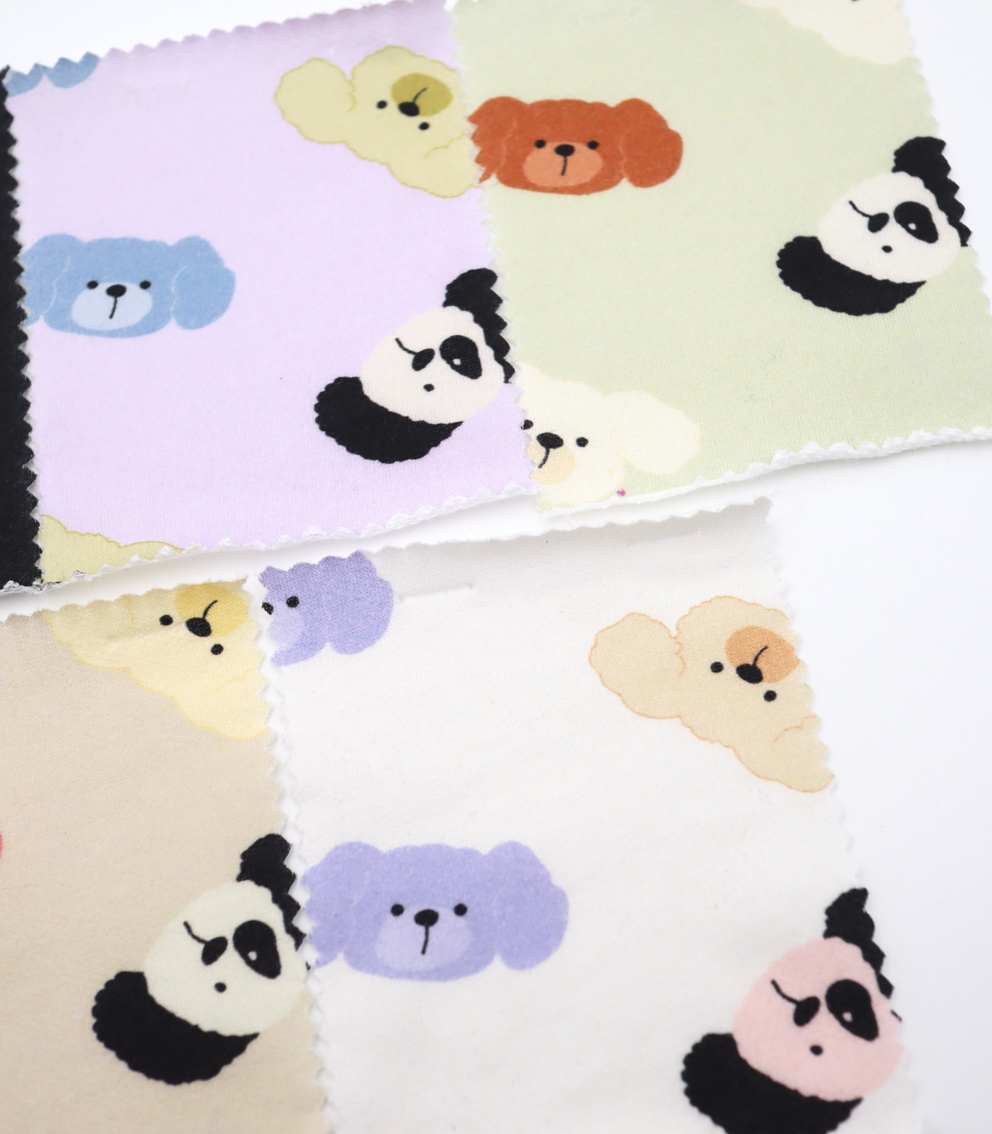 【25SS-401】わんたんズプリントミニ裏毛　/0.5ｙあたり=～1105円