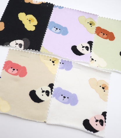 【25SS-401】わんたんズプリントミニ裏毛　/0.5ｙあたり=～1105円