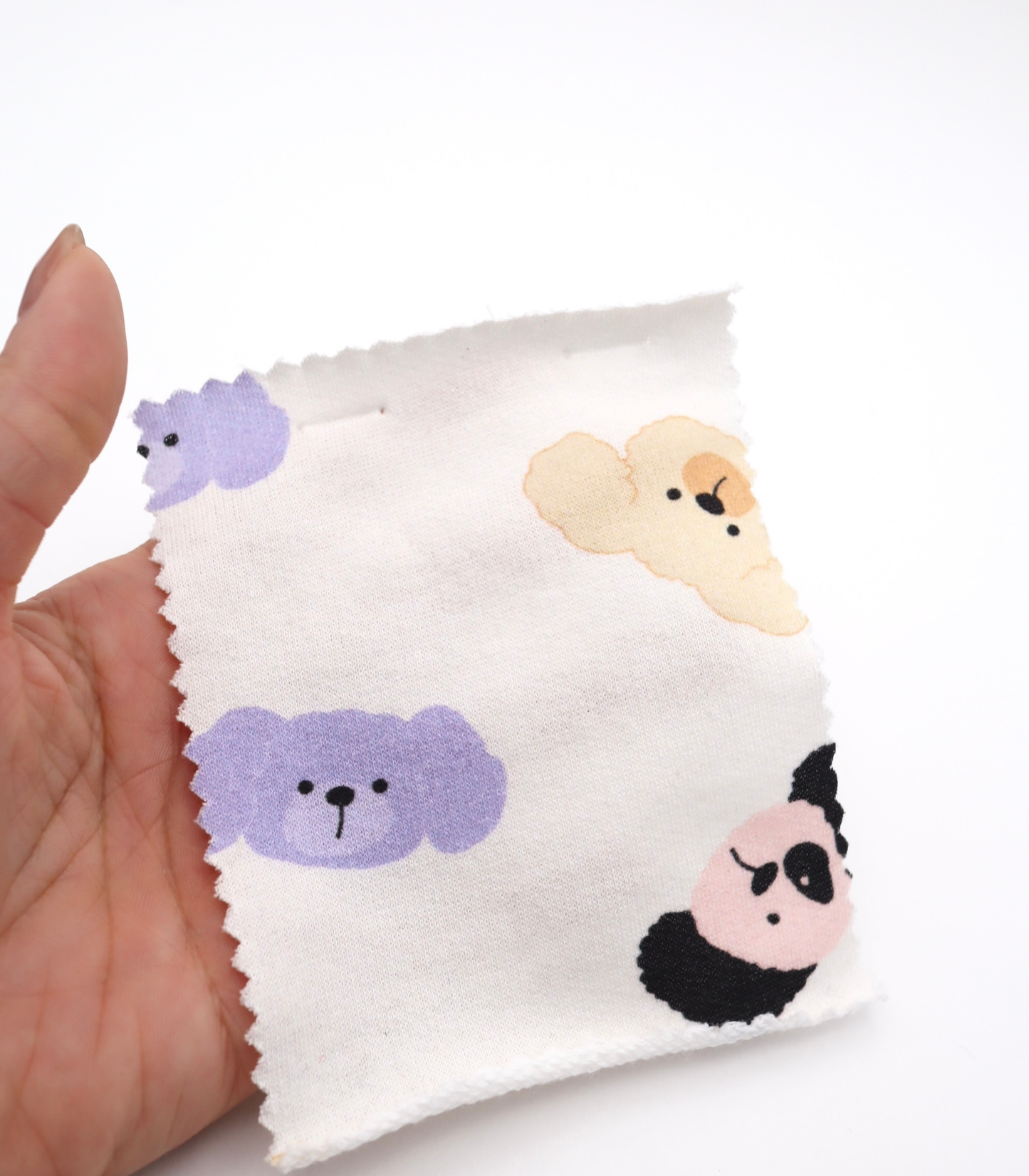 【25SS-401】わんたんズプリントミニ裏毛　/0.5ｙあたり=～1105円