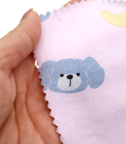 【25SS-401】わんたんズプリントミニ裏毛　/0.5ｙあたり=～1105円