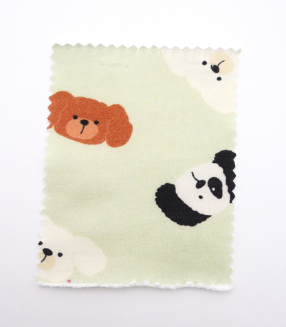 【25SS-401】わんたんズプリントミニ裏毛　/0.5ｙあたり=～1105円