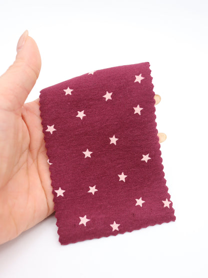 星ドット・ストレッチコットンフライス｜147cm広幅・綿95% PU5%｜高復元・高通気・多色展開｜レギンス・ドッグウェア・ベビー向け｜26SS-152【生地仕入れ代行卸】
