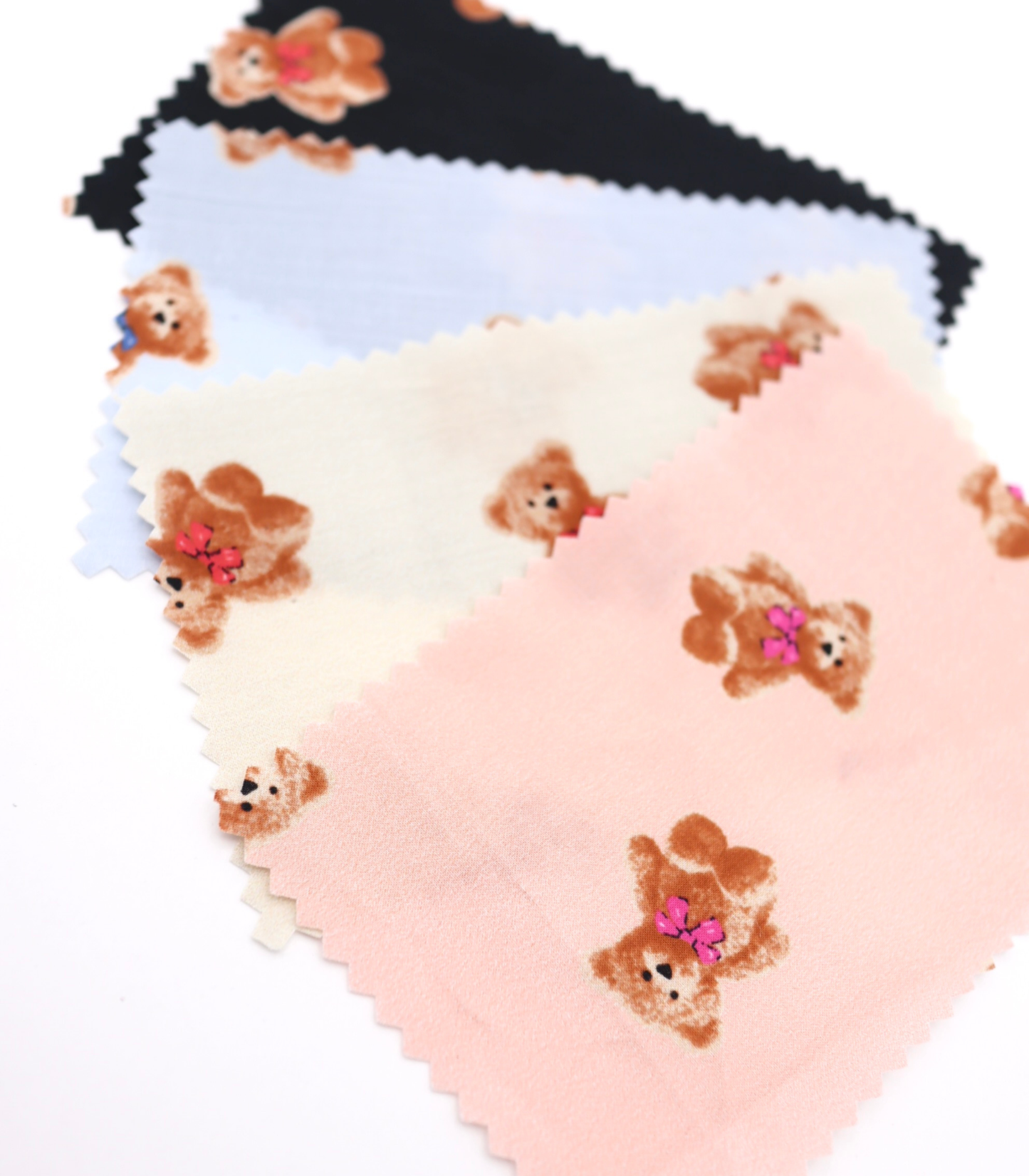 【25SS-428】リボン付きくまさんプリント綿ローン　/0.5ｙあたり=～770円