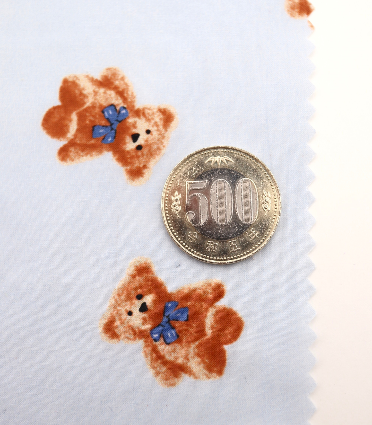 【25SS-428】リボン付きくまさんプリント綿ローン　/0.5ｙあたり=～770円